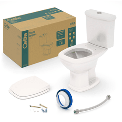 CONJUNTO BACIA COM CAIXA ACOPLADA 3/6 L FIT BRANCO... - Comercial Prado