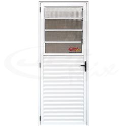 PORTA DE ALUMÍNIO BRANCO BASCULANTE 2,10X0,80 - Comercial Prado