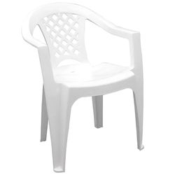 POLTRONA PLÁSTICA BRANCA TRAMONTINA - Comercial Prado
