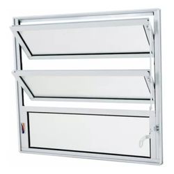 VITRÔ DE ALUMÍNIO BRANCO BASCULANTE 0,60X0,80 - Comercial Prado