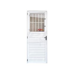 PORTA DE ALUMÍNIO BRANCO SOCIAL 2,10X0,80 - Comercial Prado
