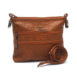 Bolsa Feminina Caramelo Com Divisões Lana Pimenta