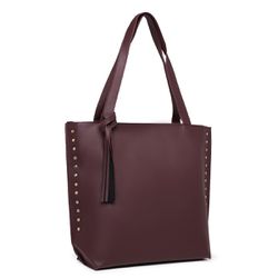 Bolsa Feminina Grande com Alça Transversal Marrom Escuro Handbag Santucci 