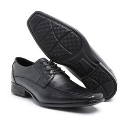 Sapato Social de Amarrar em Couro Bico Alongado D'... - COMPRESHOES