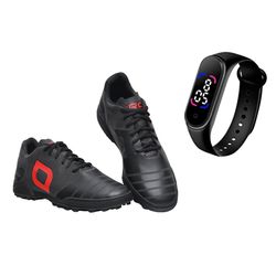 Kit chuteira Pro SOCCER Ascencion + Relogio DIGITA... - COMPRESHOES