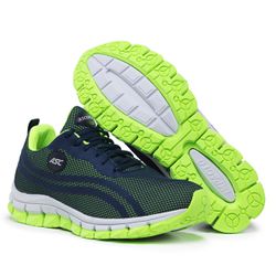 Tenis esportivo Marinho e Verde confortavel Lege 2... - COMPRESHOES