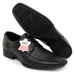 Sapato Social Sport Fino Masculino Couro Preto BR2 