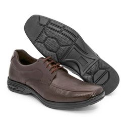 Sapato Masculino Couro Café BR2-451 - COMPRESHOES