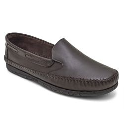 Mocassim Sapatilha Masculino Couro Café Granado