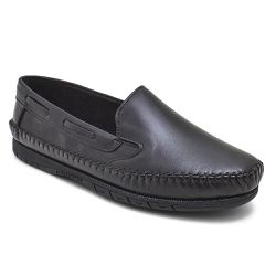 Mocassim Sapatilha Masculino Couro Preto Granado