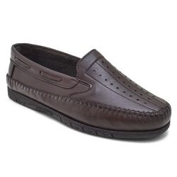 Mocassim Sapatilha Masculina Couro Cafe Granado