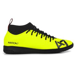 Chuteira Futsal Profissional Reforçada Verde Limão... - COMPRESHOES