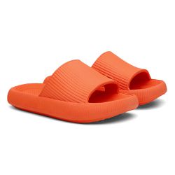 Chinelo Casual Laranja Passeio Piscina Leve Confor... - COMPRESHOES