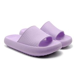 Chinelo Casual Lilás Lazer Passeio Piscina Leve Co... - COMPRESHOES