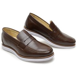 Mocassim Sapatilha Masculina Couro Marrom Dockside... - COMPRESHOES