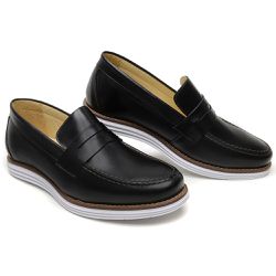 Mocassim Sapatilha Masculina Couro Preto Dockside ... - COMPRESHOES