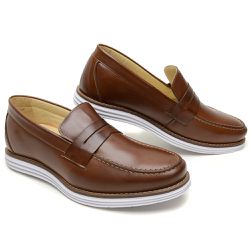 Mocassim Sapatilha Masculina Couro Whisky Dockside... - COMPRESHOES