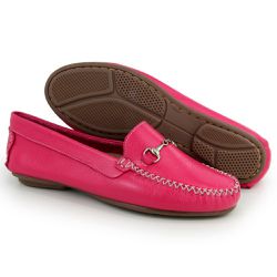 Mocassim Feminino Moderno Confort Couro 460 Rosa G... - COMPRESHOES