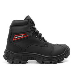 Botina de Segurança em Couro Preto Confort Trilha ... - COMPRESHOES