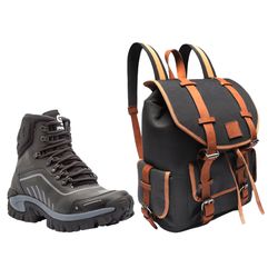 Kit Mochila + Bota Coturno Conquest Undersport Pre...