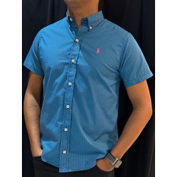 Camisa Social Micro Ralph - Azul - 03010 - Conceito 62