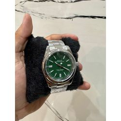 Relógio Rolex - prata/Verde - 02327 - Conceito 62