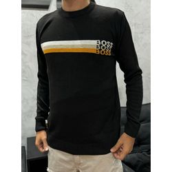 Suéter Premium BSS Preto Listra - 00327 - Conceito 62