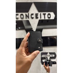 Porta Cartão Mont Blanc Preto - 00432 - Conceito 62