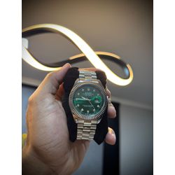 Relógio Rolex - Prata/Verde - 03432 - Conceito 62