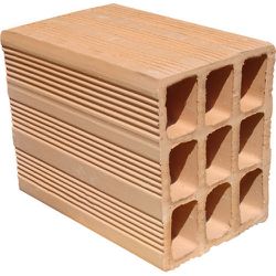 Bloco Cerâmico Vedação 9 Furos 11,5x14x24cm - Tamb... - Sertãozinho Construlider