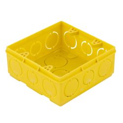 Caixa De Luz Tigreflex 4X4 Quadrada Amarela - Tigr - Sertãozinho Construlider
