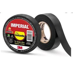 Fita Isolante Preta 18mm - Imperial - Sertãozinho Construlider