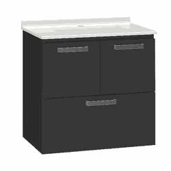 Gabinete Toucador Aço ísis 60 Preto - Cozimax - Sertãozinho Construlider