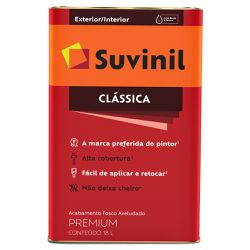 Tinta Acrilica Fosca Prêmium 18L - Suvinil Clássica - CONSTRUTINTAS