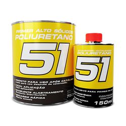 KIT Primer PU 51 HS 750ml + Endurecedor 150ml - MAXI RUBBER - CONSTRUTINTAS