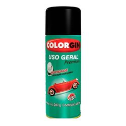 Spray 54001 Preto Fosco Liso 350ml - Colorgin - CONSTRUTINTAS