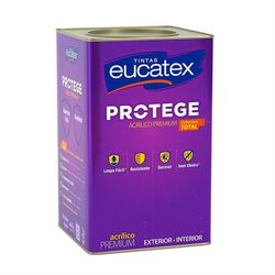 Tinta Acrílica Acetinado Protege Branco Premium Eucatex 18L - CONSTRUTINTAS