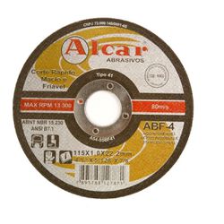 Disco de Corte 115,0mmx1,0mmx22,2mm ABF - 4 Inoxiavel - Alcar - CONSTRUTINTAS