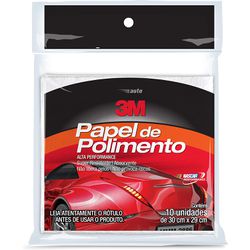 Papel de Polimento - 10 folhas - 3M - CONSTRUTINTAS