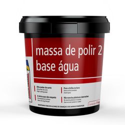 Massa de Polir N°2 1kg Base Água - MAXI RUBBER - CONSTRUTINTAS