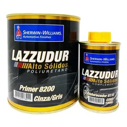 KIT Primer Poliuretano Cinza 8200 800ml + Endurecedor 8110 100ml - LAZZURIL SHERWIN WILLIAMS - CONSTRUTINTAS
