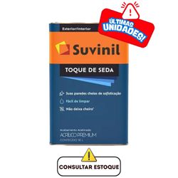 Tinta Acrílica Acetinado Branco 18L Toque de Seda - SUVINIL - CONSTRUTINTAS