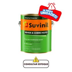 Tinta Acrílica Fosco Cromo Suave 3,6L Rende & Cobre Muito - SUVINIL - CONSTRUTINTAS
