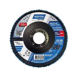 Disco de Lixa Flap 4.1/2 POL Grão 80 - Norton - CONSTRUTINTAS
