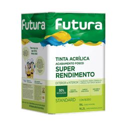 Tinta Acrílica Fosca Standard 18 LITROS - FUTURA - SUPER RENDIMENTO - CONSTRUTINTAS
