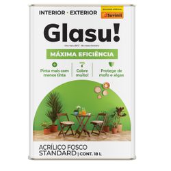 Tinta Acrílica Fosca Standard 18 Litros - GLASU! MÁXIMA EFICIÊNCIA - CONSTRUTINTAS