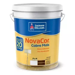 Tinta Acrilíca Fosco Branco 20 Litros - NOVACOR COBRE MAIS - *LEVE 20 Litros e PAGUE 18 Litros* - CONSTRUTINTAS