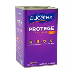 Tinta Acrílica Semi Brilho Protege Branco Premium Eucatex 18L - CONSTRUTINTAS