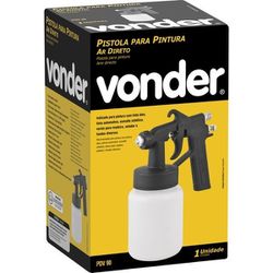 Pistola para Pintura com Caneca Plástica Ar Direto Pdv 90 - Vonder - CONSTRUTINTAS