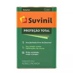 Tinta Acrilica Fosca Branco Premium 18 Litros - PROTEÇÃO TOTAL - SUVINIL - CONSTRUTINTAS
